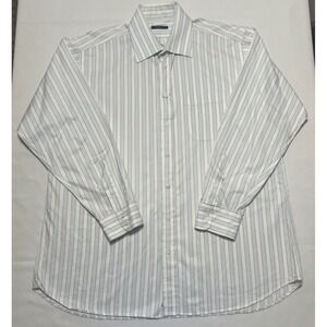 BURBERRY LONDON Shirt Men's 17.5‎ R Striped Long Sleeve Button Front